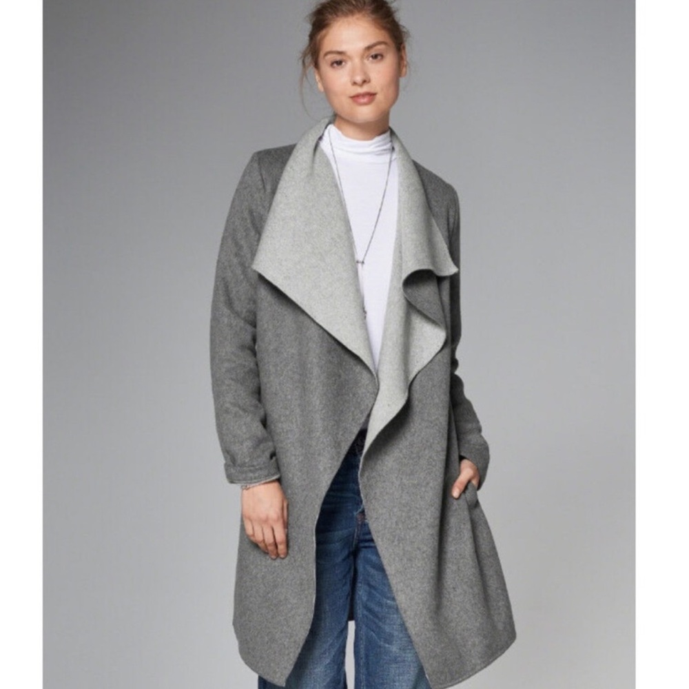 Abercrombie & Fitch Wool Blend Wrap Trench Coat Size M